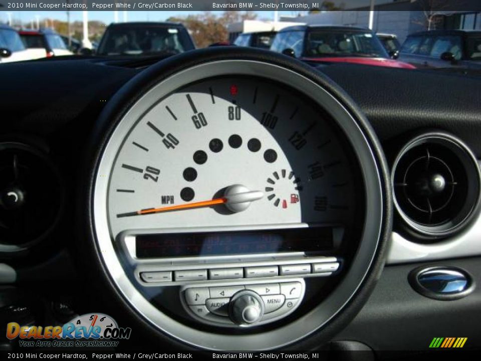 2010 Mini Cooper Hardtop Pepper White / Grey/Carbon Black Photo #13