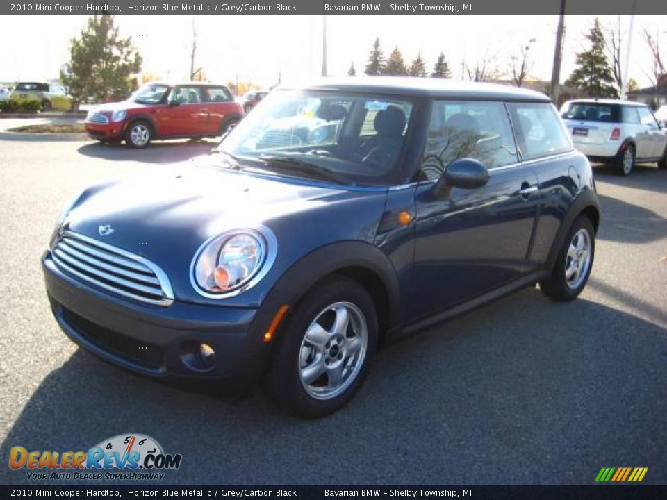 2010 Mini Cooper Hardtop Horizon Blue Metallic / Grey/Carbon Black Photo #1