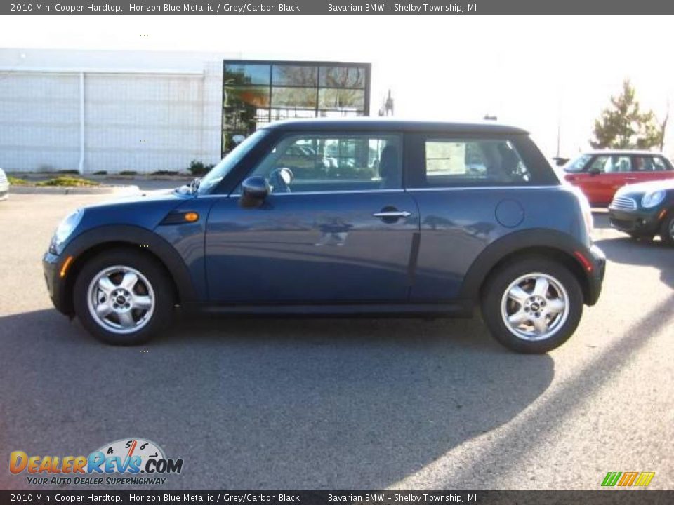 2010 Mini Cooper Hardtop Horizon Blue Metallic / Grey/Carbon Black Photo #2
