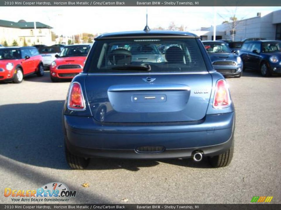 2010 Mini Cooper Hardtop Horizon Blue Metallic / Grey/Carbon Black Photo #4