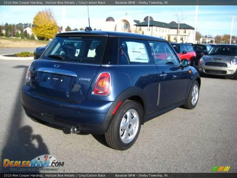 2010 Mini Cooper Hardtop Horizon Blue Metallic / Grey/Carbon Black Photo #5