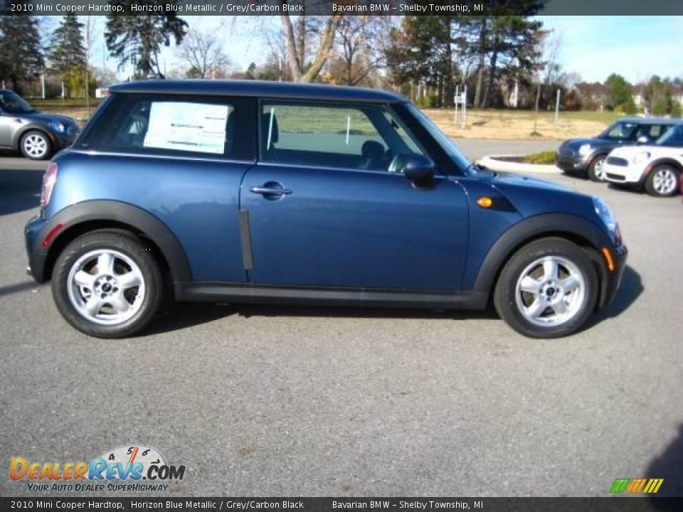 2010 Mini Cooper Hardtop Horizon Blue Metallic / Grey/Carbon Black Photo #6