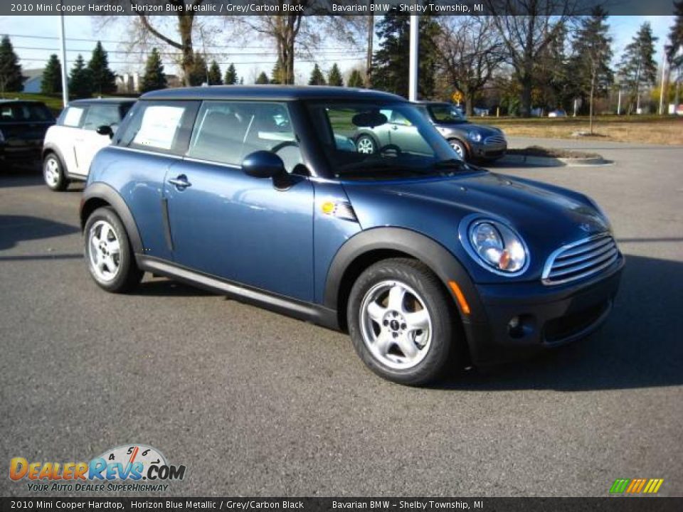 2010 Mini Cooper Hardtop Horizon Blue Metallic / Grey/Carbon Black Photo #7