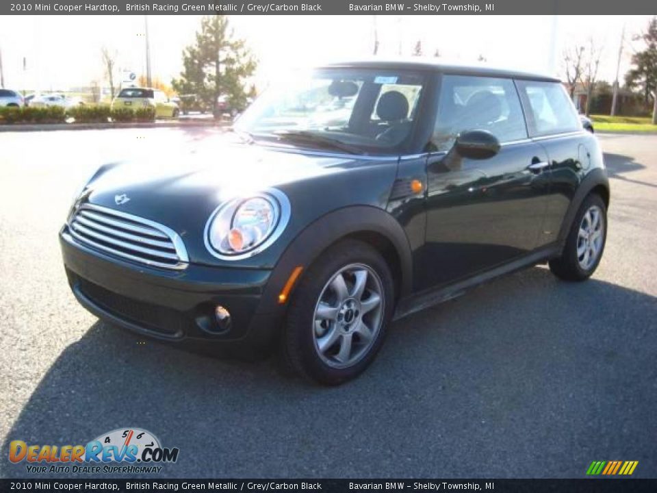 2010 Mini Cooper Hardtop British Racing Green Metallic / Grey/Carbon Black Photo #1