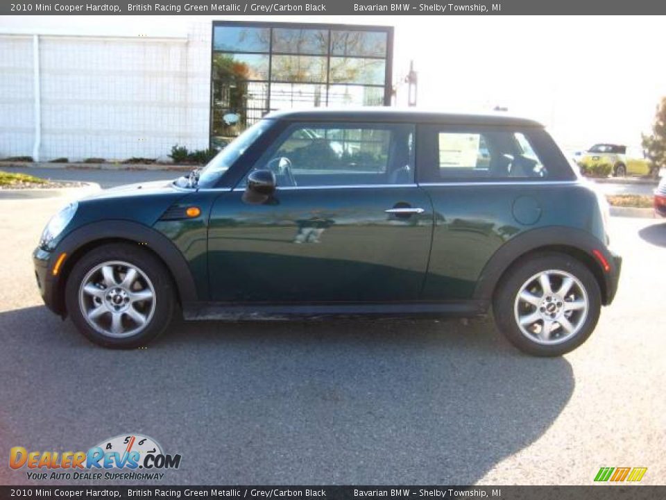 2010 Mini Cooper Hardtop British Racing Green Metallic / Grey/Carbon Black Photo #2