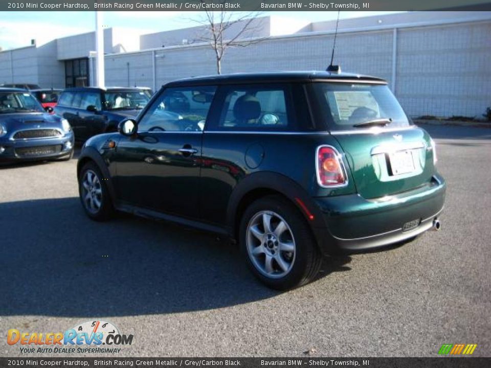 2010 Mini Cooper Hardtop British Racing Green Metallic / Grey/Carbon Black Photo #3