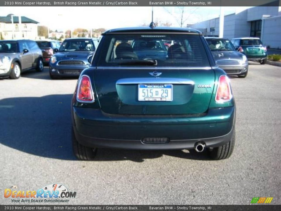2010 Mini Cooper Hardtop British Racing Green Metallic / Grey/Carbon Black Photo #4