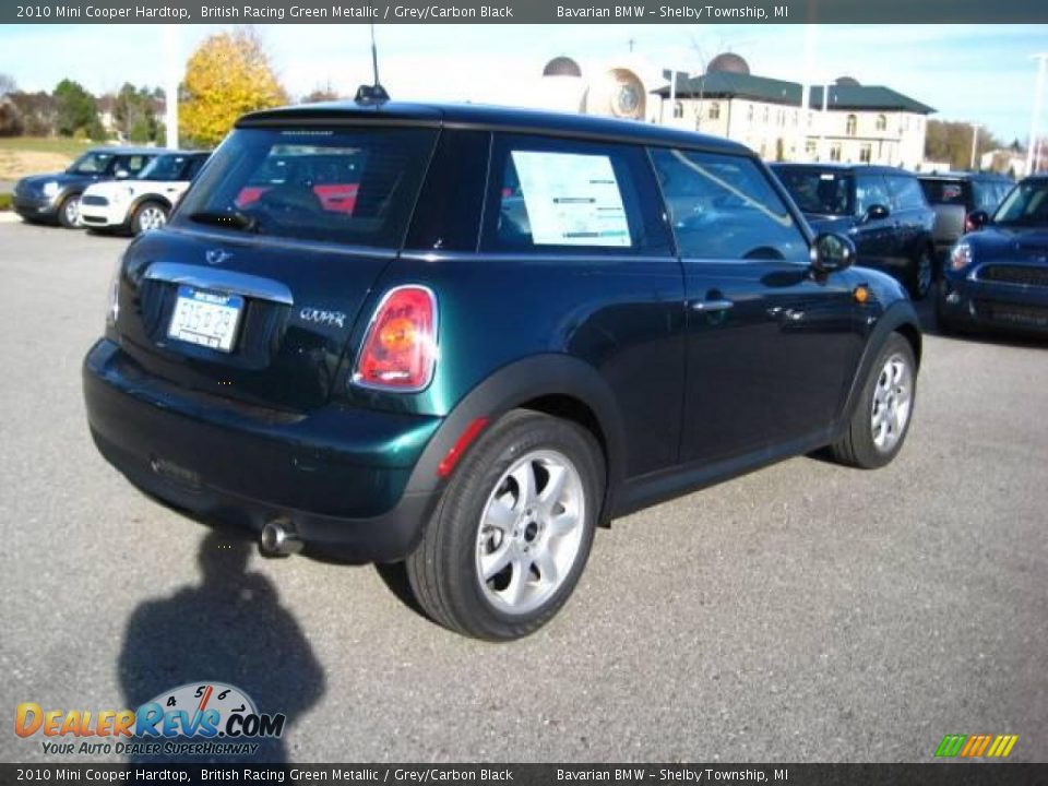 2010 Mini Cooper Hardtop British Racing Green Metallic / Grey/Carbon Black Photo #5