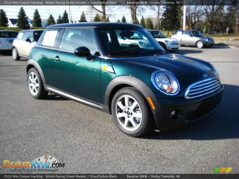 2010 Mini Cooper Hardtop British Racing Green Metallic / Grey/Carbon Black Photo #7