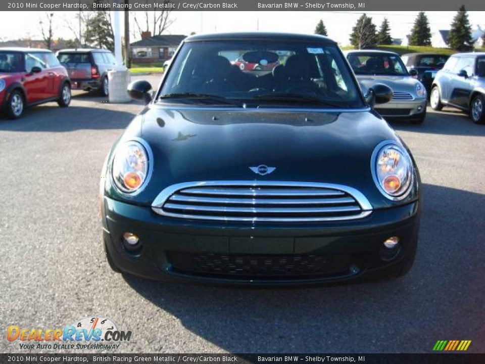 2010 Mini Cooper Hardtop British Racing Green Metallic / Grey/Carbon Black Photo #8