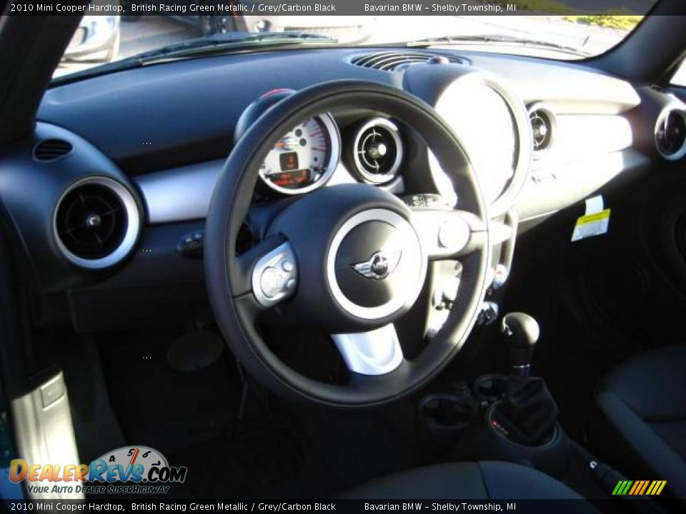 2010 Mini Cooper Hardtop British Racing Green Metallic / Grey/Carbon Black Photo #9
