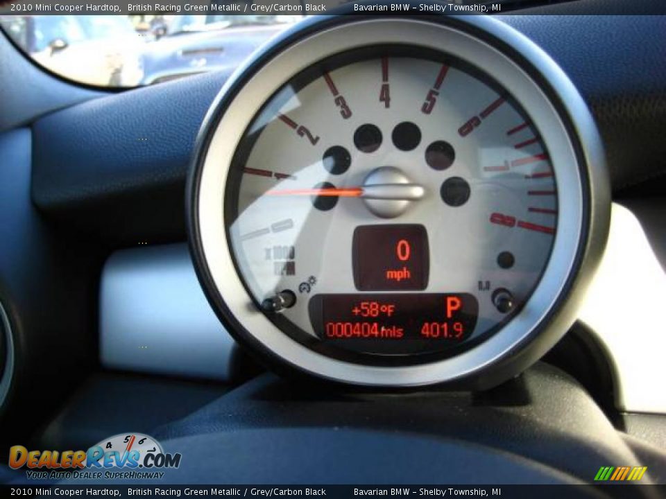 2010 Mini Cooper Hardtop British Racing Green Metallic / Grey/Carbon Black Photo #17