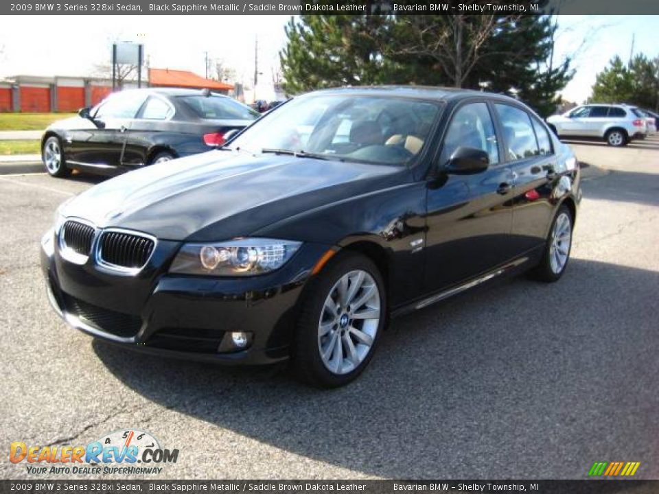 2009 BMW 3 Series 328xi Sedan Black Sapphire Metallic / Saddle Brown Dakota Leather Photo #3