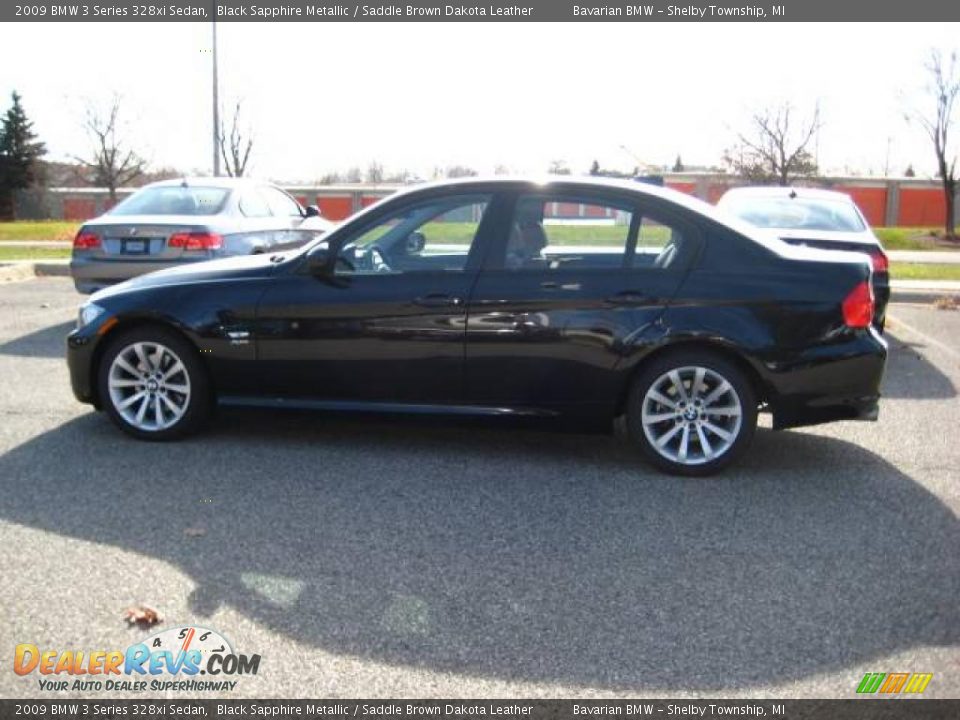 2009 BMW 3 Series 328xi Sedan Black Sapphire Metallic / Saddle Brown Dakota Leather Photo #4