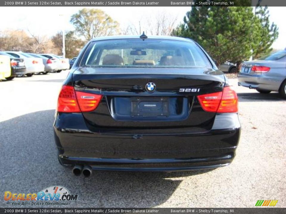 2009 BMW 3 Series 328xi Sedan Black Sapphire Metallic / Saddle Brown Dakota Leather Photo #6