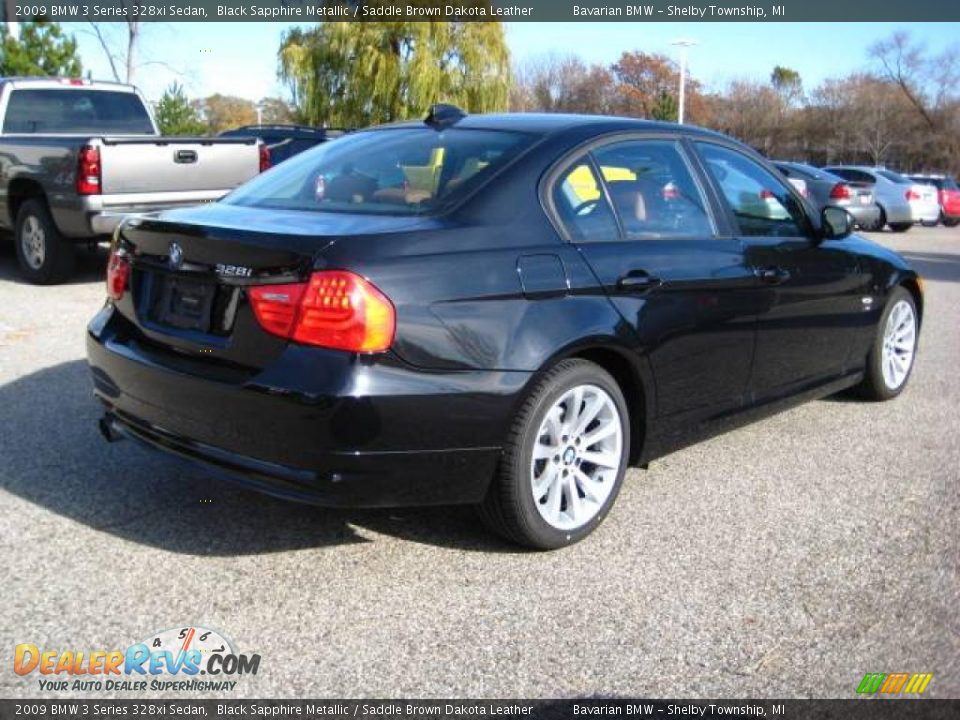 2009 BMW 3 Series 328xi Sedan Black Sapphire Metallic / Saddle Brown Dakota Leather Photo #7
