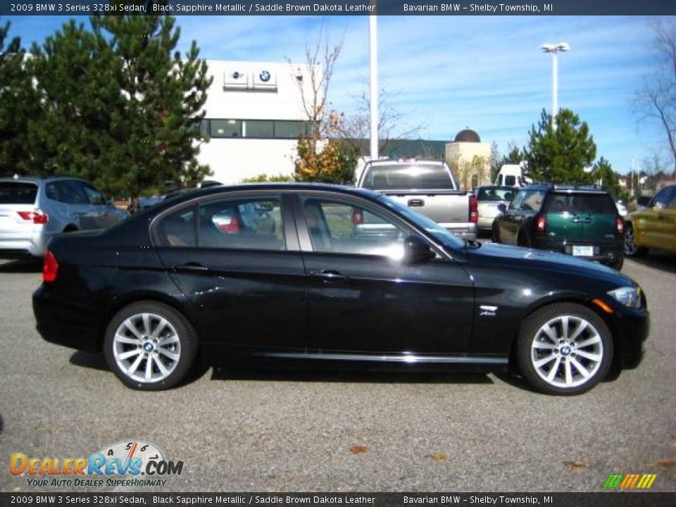 2009 BMW 3 Series 328xi Sedan Black Sapphire Metallic / Saddle Brown Dakota Leather Photo #8
