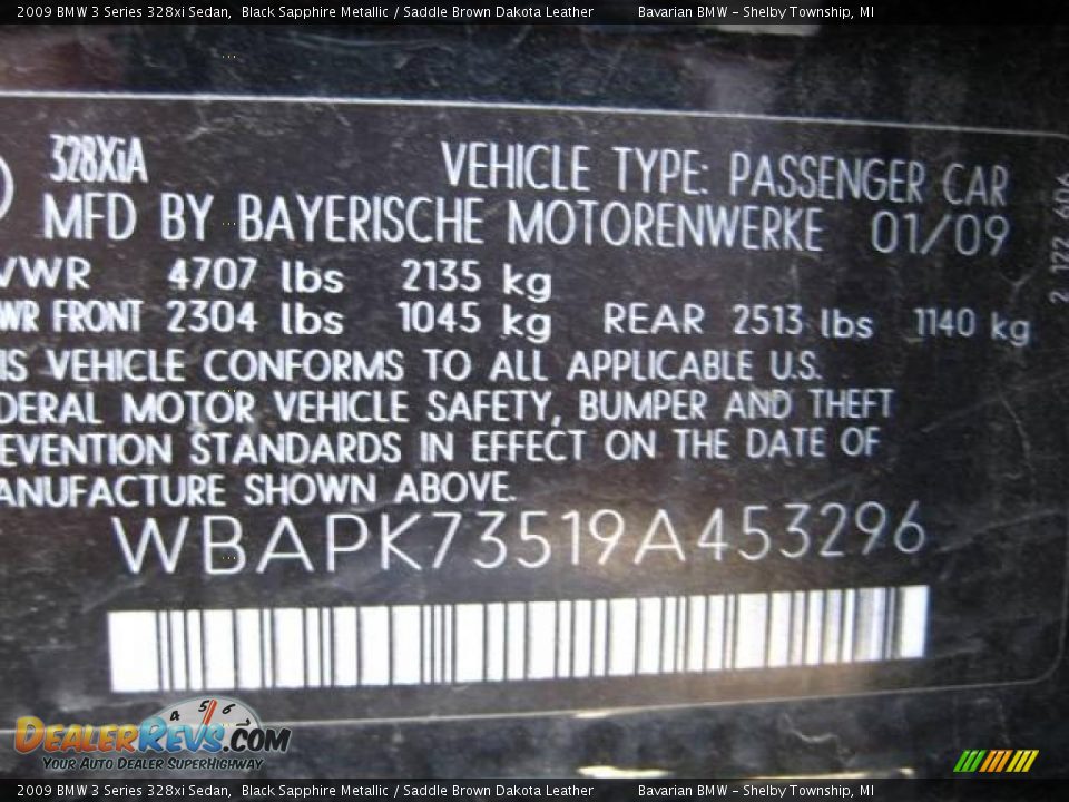 2009 BMW 3 Series 328xi Sedan Black Sapphire Metallic / Saddle Brown Dakota Leather Photo #12