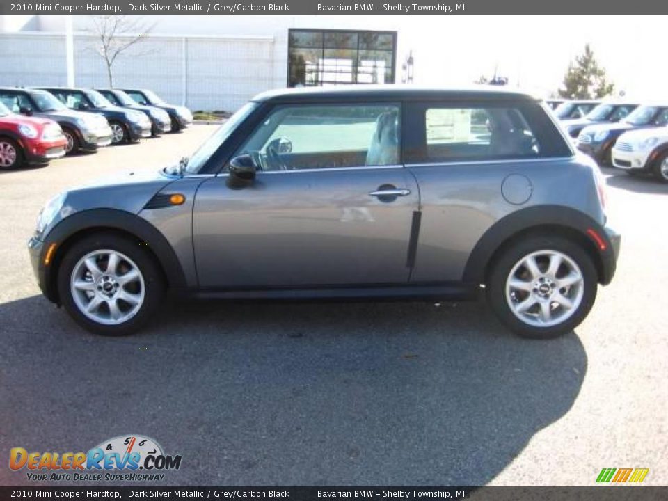 2010 Mini Cooper Hardtop Dark Silver Metallic / Grey/Carbon Black Photo #6