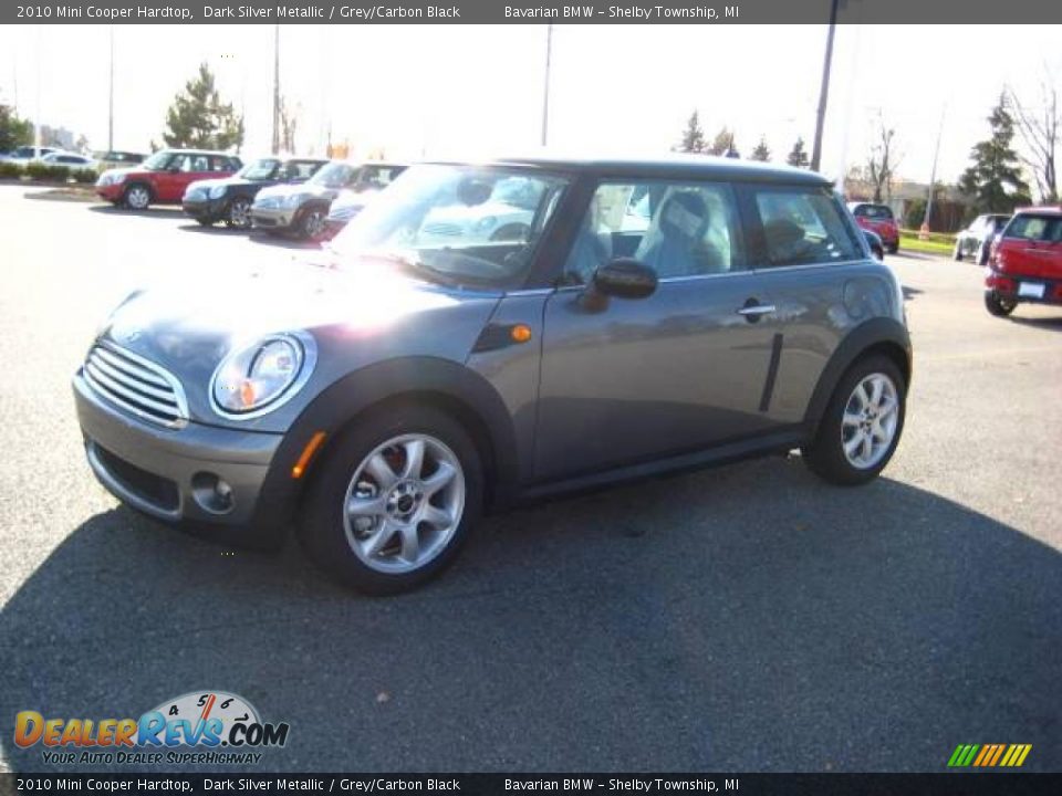 2010 Mini Cooper Hardtop Dark Silver Metallic / Grey/Carbon Black Photo #7