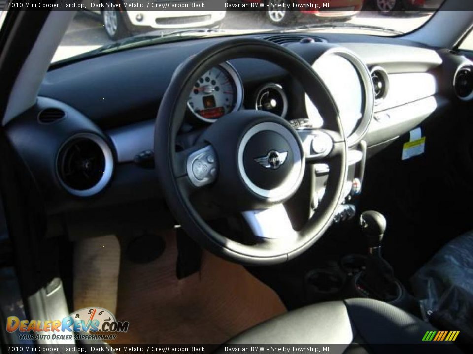 2010 Mini Cooper Hardtop Dark Silver Metallic / Grey/Carbon Black Photo #9