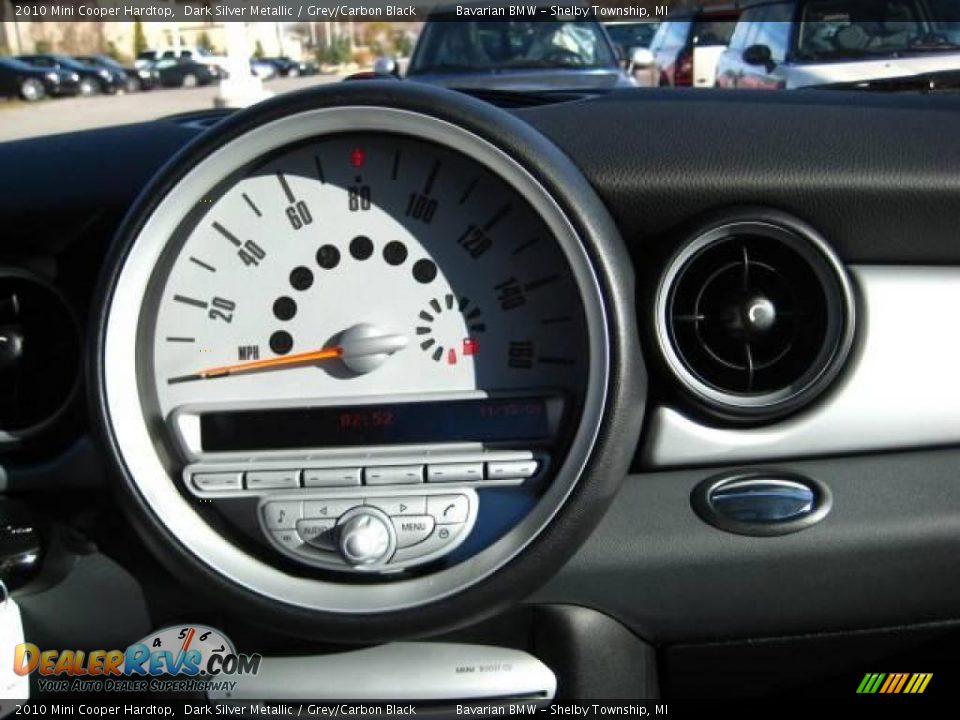 2010 Mini Cooper Hardtop Dark Silver Metallic / Grey/Carbon Black Photo #14