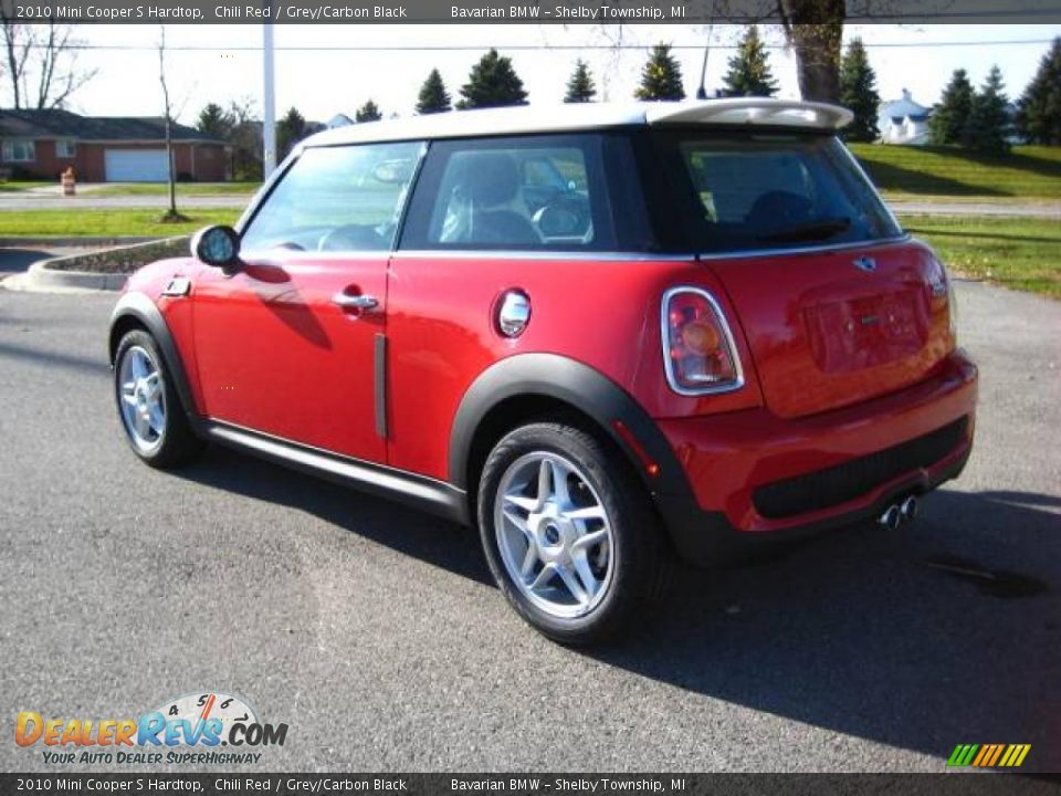 2010 Mini Cooper S Hardtop Chili Red / Grey/Carbon Black Photo #3