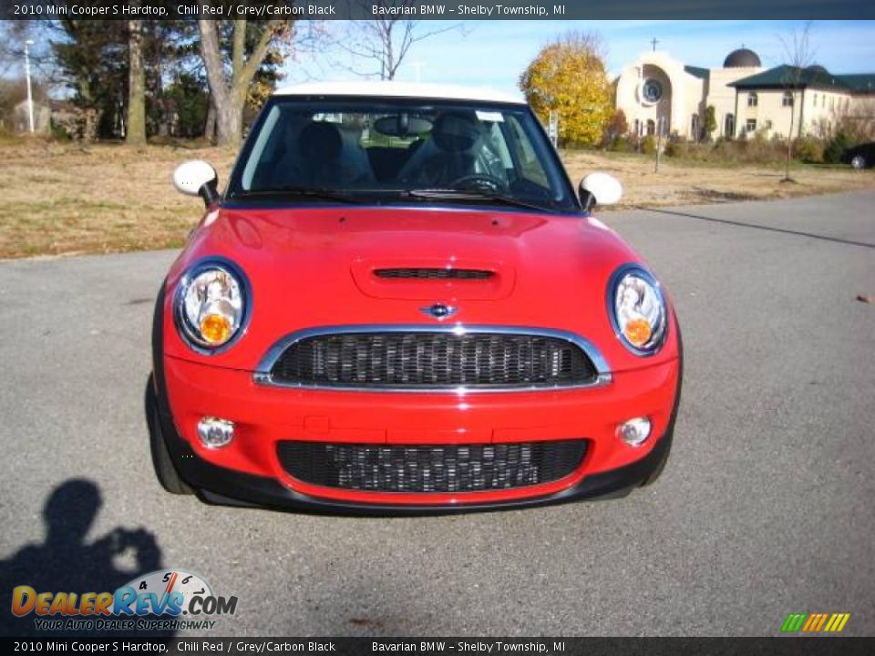 2010 Mini Cooper S Hardtop Chili Red / Grey/Carbon Black Photo #8