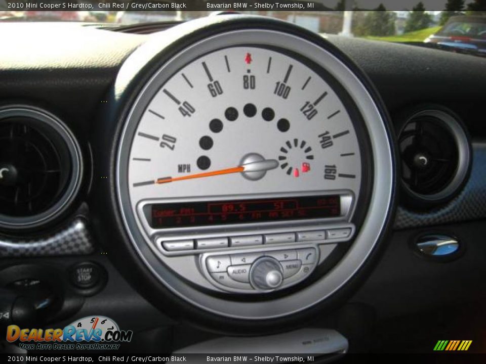2010 Mini Cooper S Hardtop Chili Red / Grey/Carbon Black Photo #14