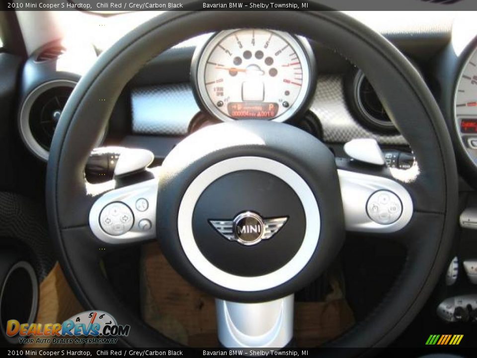 2010 Mini Cooper S Hardtop Chili Red / Grey/Carbon Black Photo #17