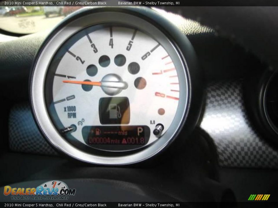 2010 Mini Cooper S Hardtop Chili Red / Grey/Carbon Black Photo #18