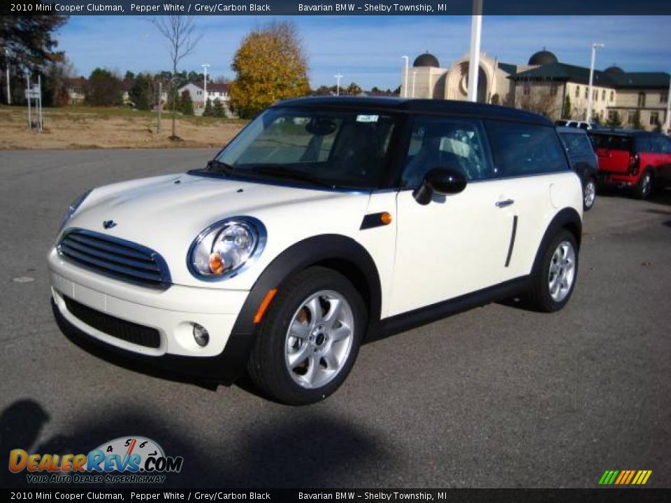 2010 Mini Cooper Clubman Pepper White / Grey/Carbon Black Photo #1