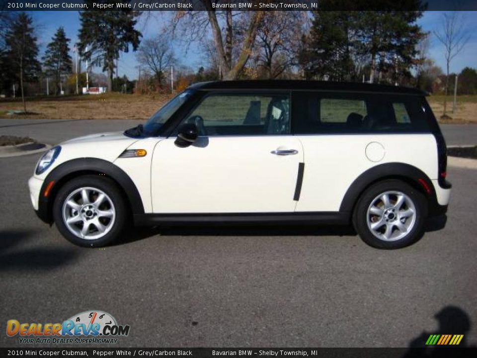 2010 Mini Cooper Clubman Pepper White / Grey/Carbon Black Photo #2