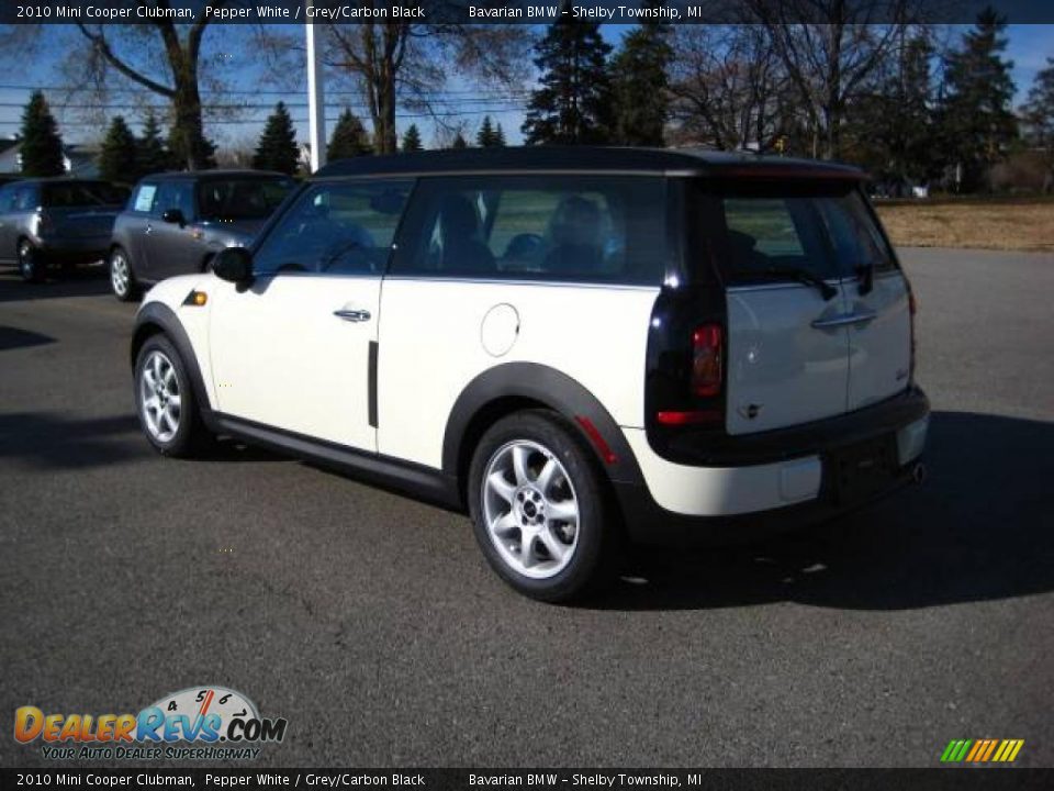 2010 Mini Cooper Clubman Pepper White / Grey/Carbon Black Photo #3