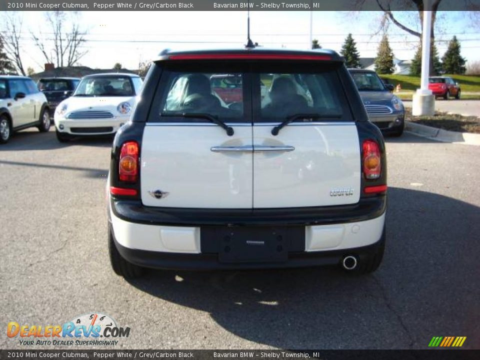 2010 Mini Cooper Clubman Pepper White / Grey/Carbon Black Photo #4