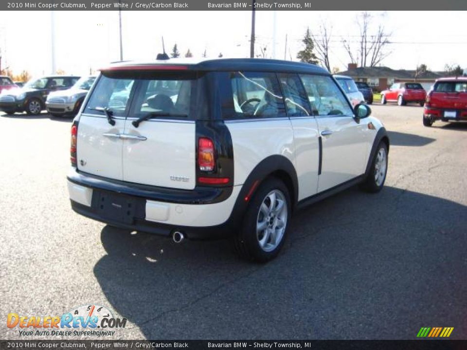 2010 Mini Cooper Clubman Pepper White / Grey/Carbon Black Photo #5