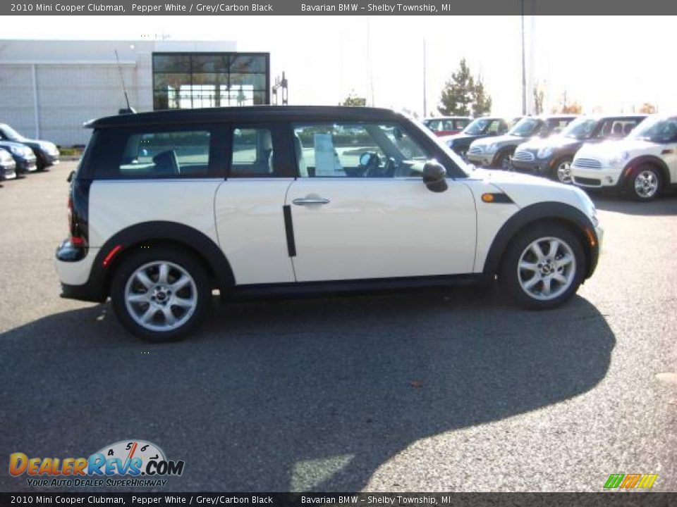 2010 Mini Cooper Clubman Pepper White / Grey/Carbon Black Photo #6