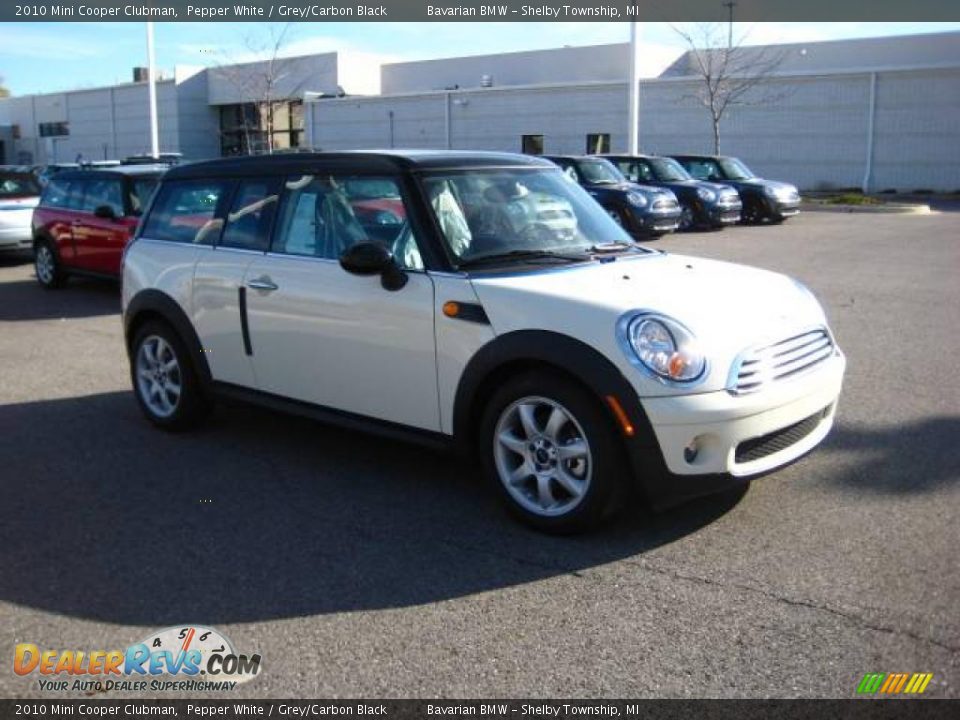 2010 Mini Cooper Clubman Pepper White / Grey/Carbon Black Photo #7