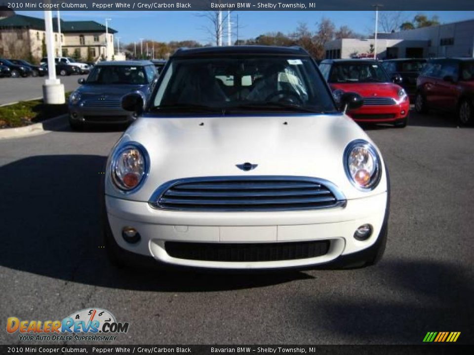2010 Mini Cooper Clubman Pepper White / Grey/Carbon Black Photo #8