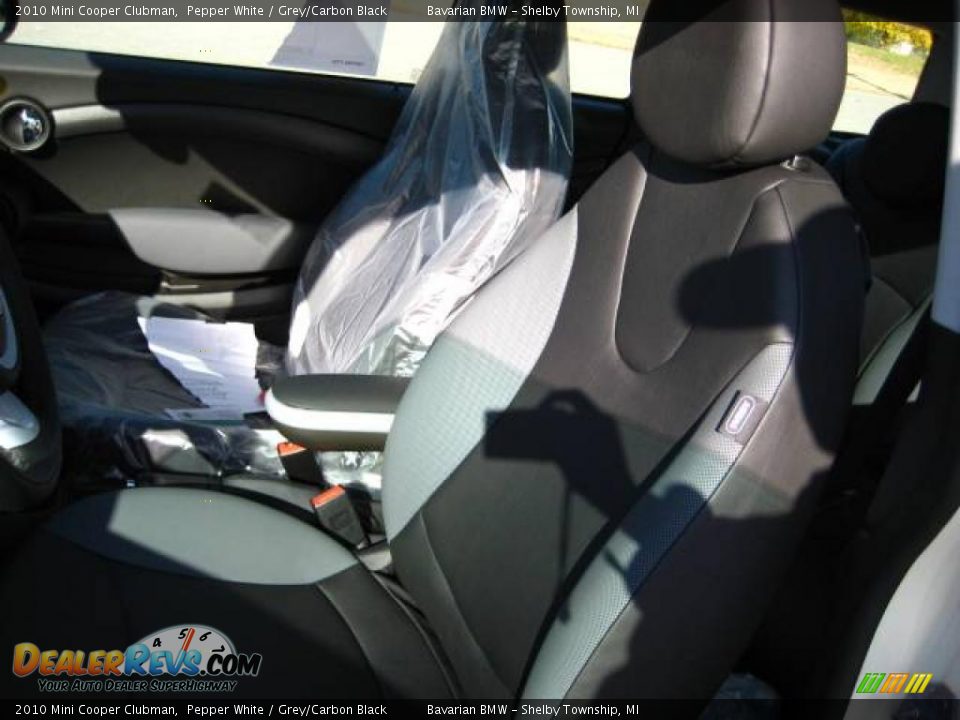 2010 Mini Cooper Clubman Pepper White / Grey/Carbon Black Photo #10