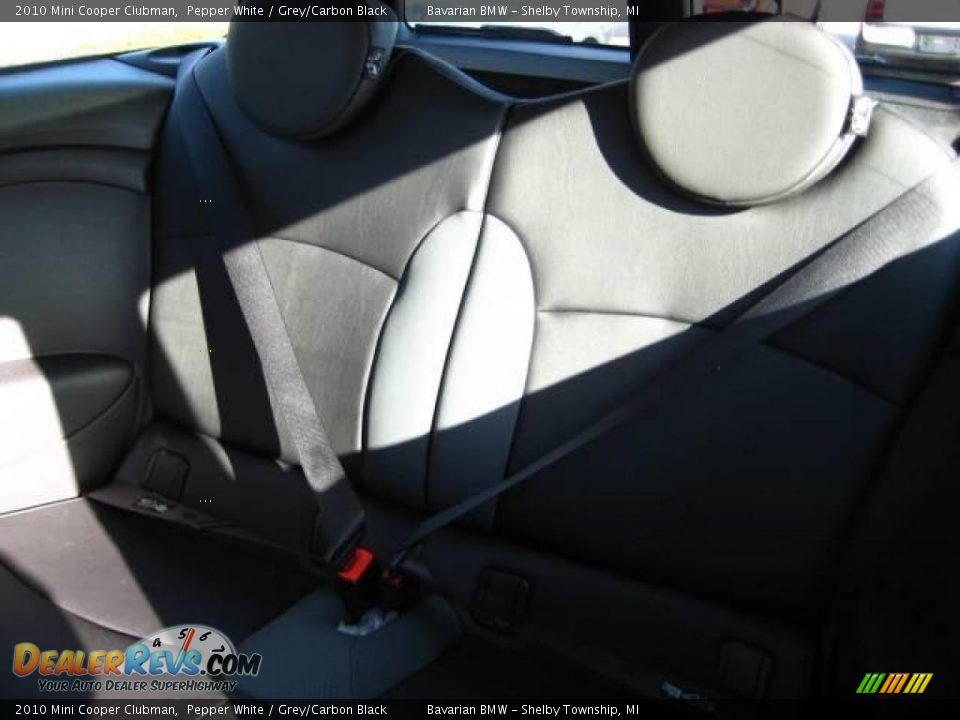 2010 Mini Cooper Clubman Pepper White / Grey/Carbon Black Photo #11