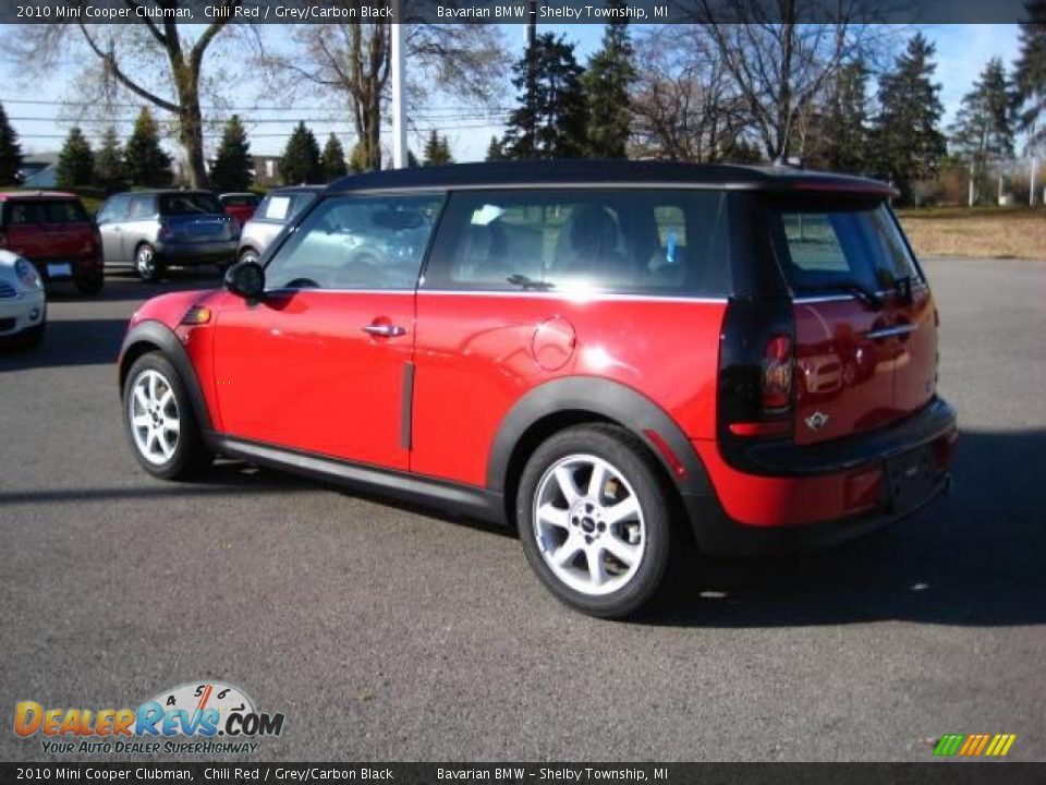 2010 Mini Cooper Clubman Chili Red / Grey/Carbon Black Photo #3