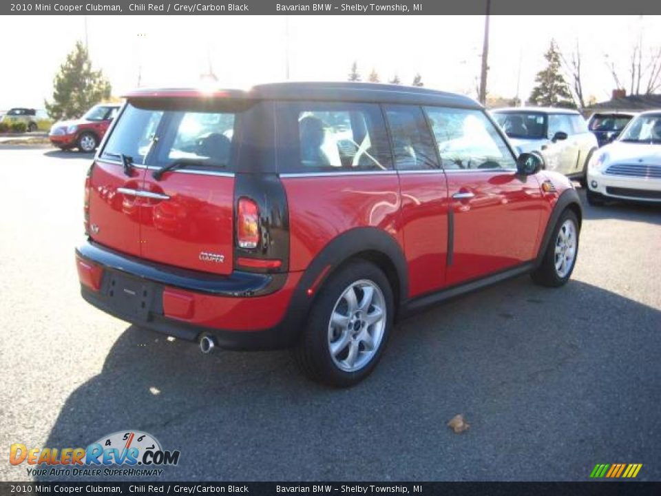 2010 Mini Cooper Clubman Chili Red / Grey/Carbon Black Photo #5