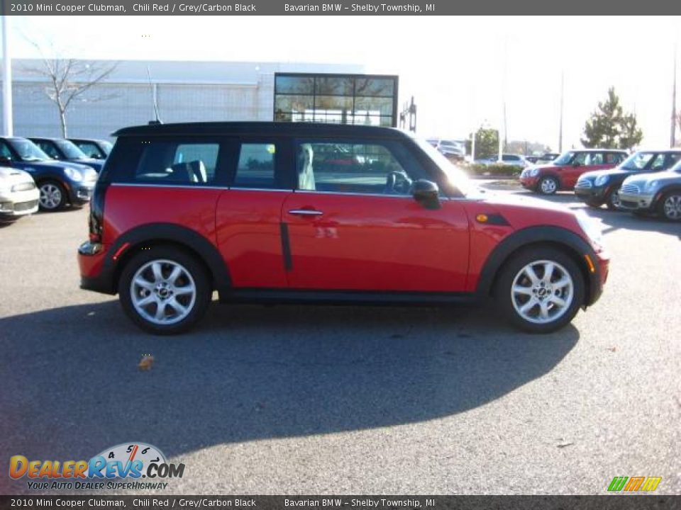 2010 Mini Cooper Clubman Chili Red / Grey/Carbon Black Photo #6