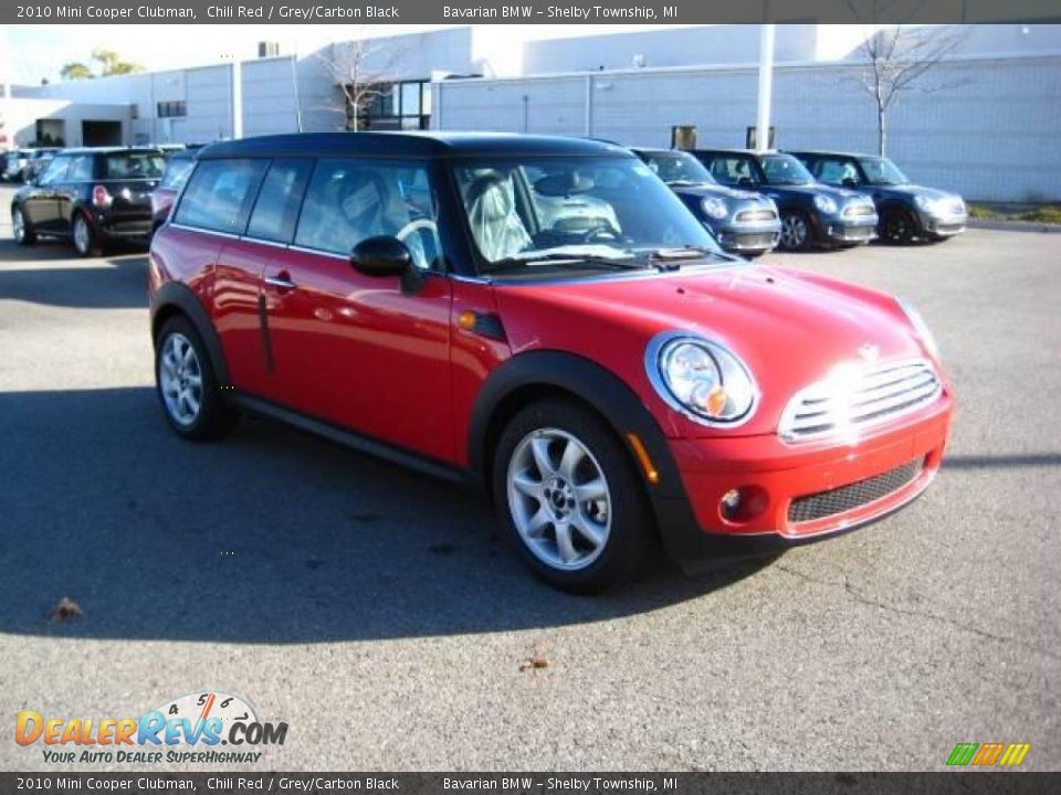 2010 Mini Cooper Clubman Chili Red / Grey/Carbon Black Photo #7