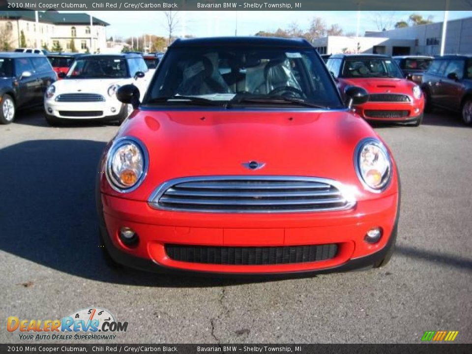 2010 Mini Cooper Clubman Chili Red / Grey/Carbon Black Photo #8