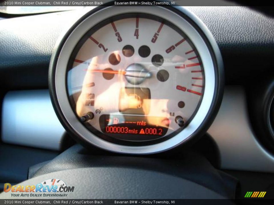 2010 Mini Cooper Clubman Chili Red / Grey/Carbon Black Photo #17
