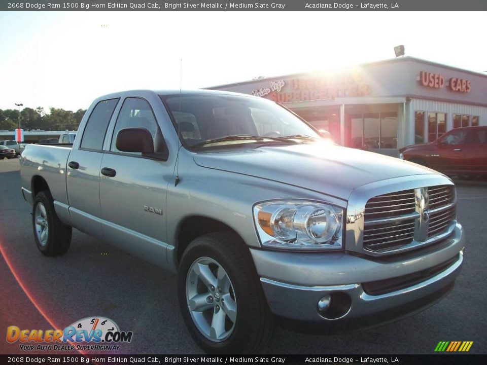 2008 Dodge Ram 1500 Big Horn Edition Quad Cab Bright Silver Metallic / Medium Slate Gray Photo #1