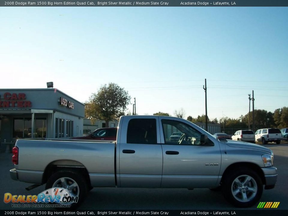 2008 Dodge Ram 1500 Big Horn Edition Quad Cab Bright Silver Metallic / Medium Slate Gray Photo #2