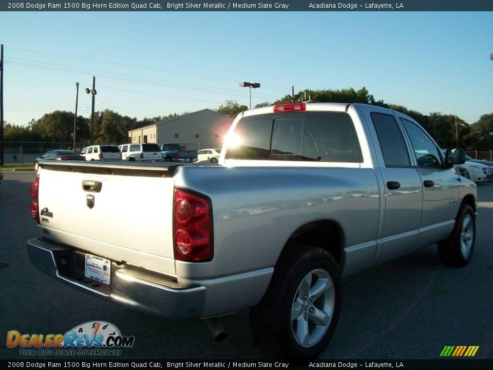 2008 Dodge Ram 1500 Big Horn Edition Quad Cab Bright Silver Metallic / Medium Slate Gray Photo #3